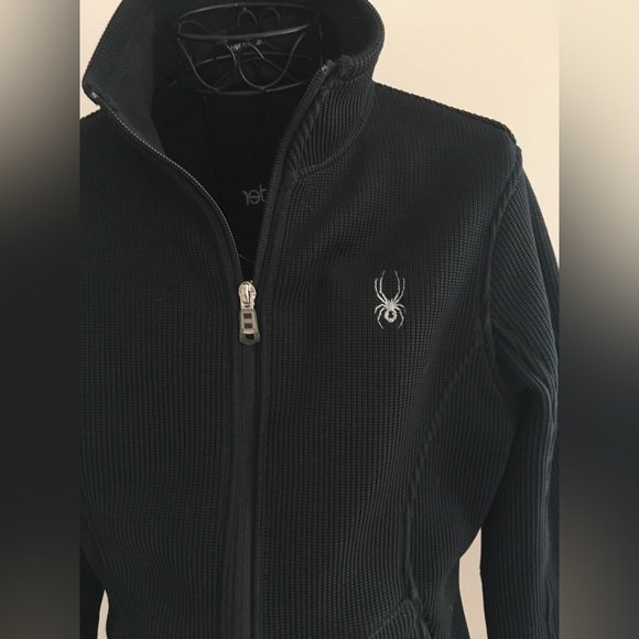 Spyder Full Zip Knit Sweater Jacket - Picture 2 of 12